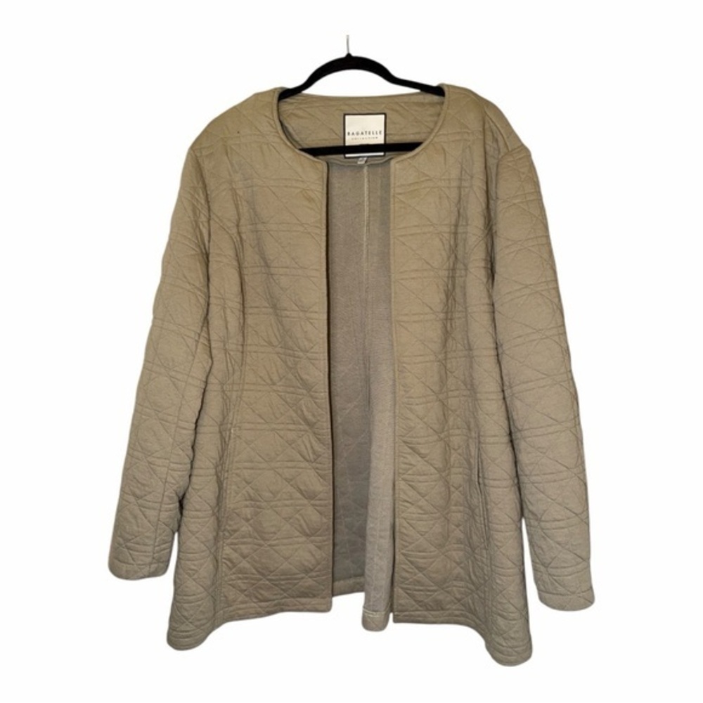 Bagatelle Quilted Utility Jacket in Beige